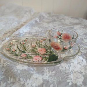 Hand Painted Sandwich and Tea Plate